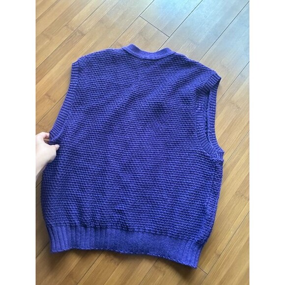 Vintage 1970's Pendleton Women's Button Front Knit Cardigan Sweater Vest XL - Picture 5 of 7